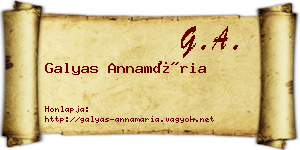 Galyas Annamária névjegykártya