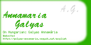 annamaria galyas business card